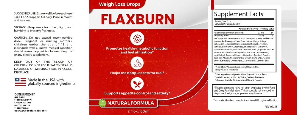 FlaxBurn Weight Loss Supplement Bottle - Official Formula